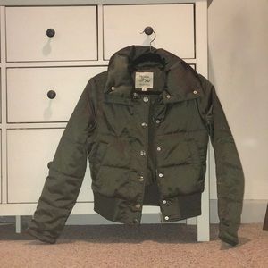 Never worn xs nordstrom green puffer winter jacket